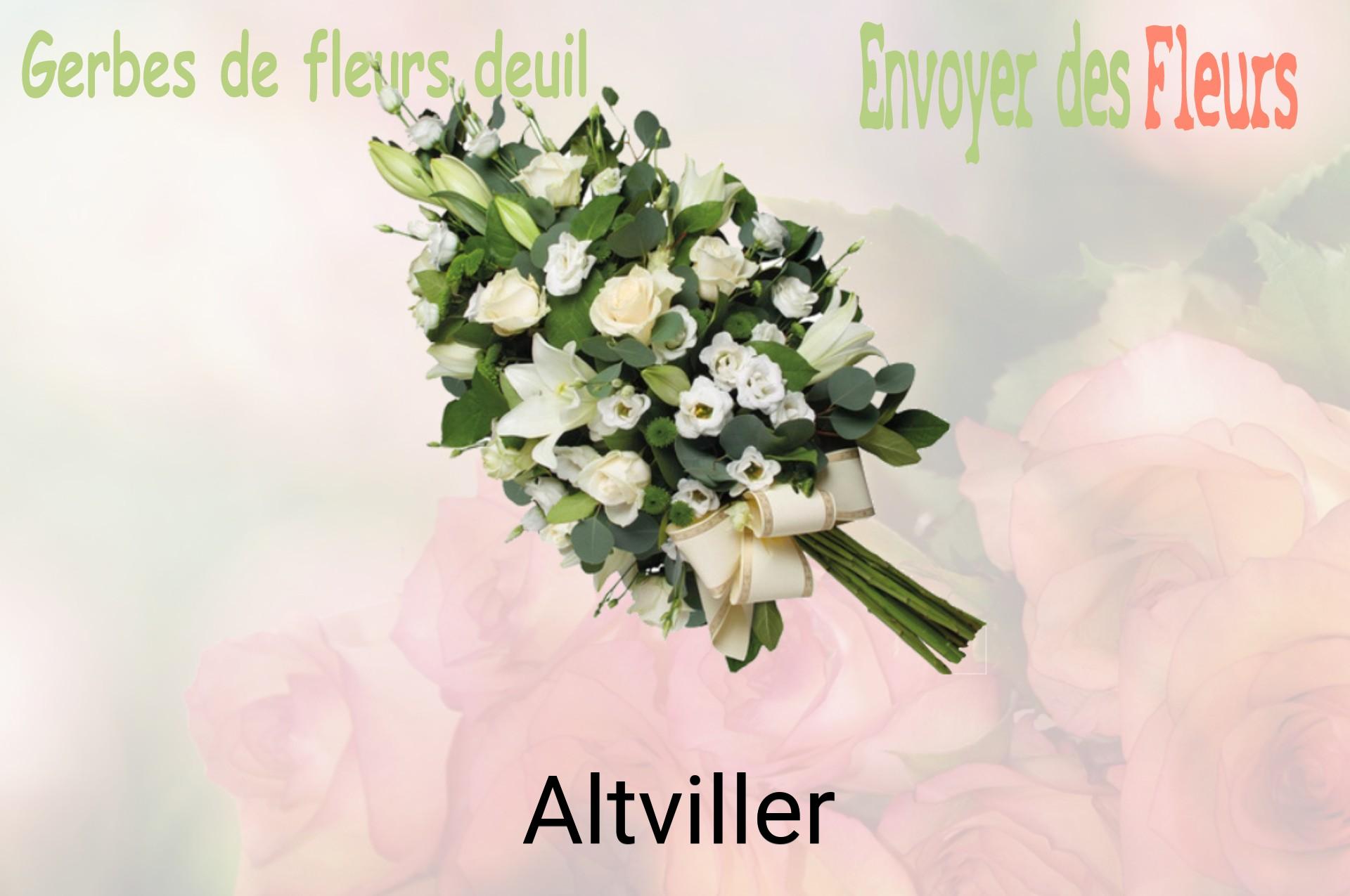 Gerbe de fleurs de deuil livrée à Altviller